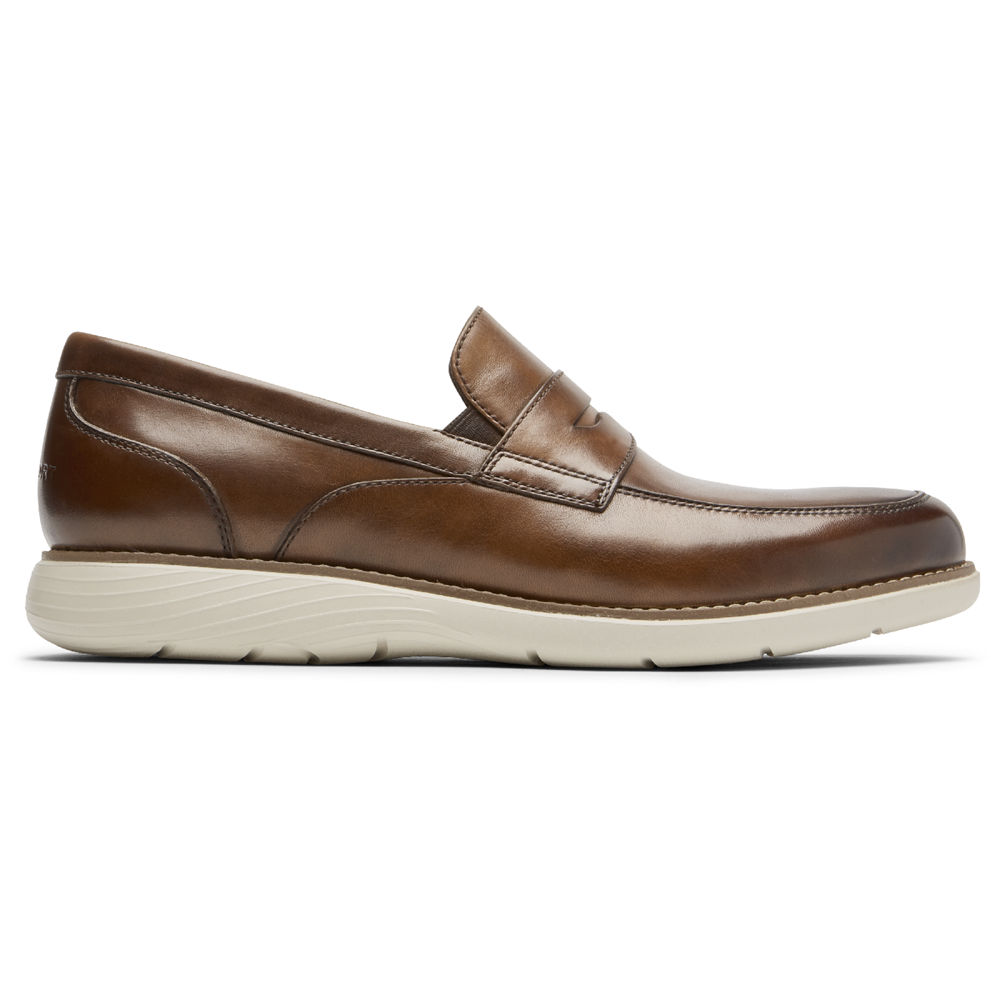 Rockport Mens Garett Penny - Loafers Brown - JZF952304